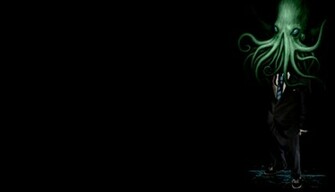 Cthulhu Black Wallpaper Background