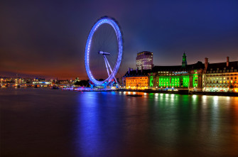Ferris Wheel Thames The Evening England 4k River Lights Capital Architecture Great Wallpaper