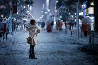 Tokyo Snow Wallpaper Top Background
