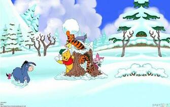Winnie The Pooh Snowball Fight Wallpaper Open Walls