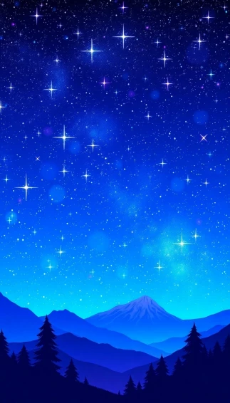 Night Stars Anime Wallpaper
