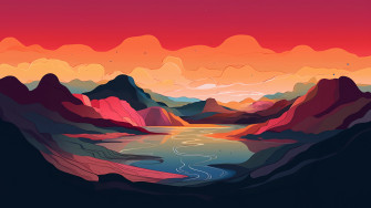Serenity In Color Minimalist 4k Landscape Wallpaper