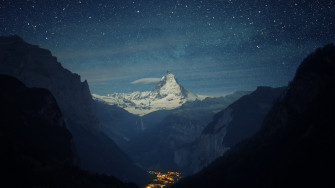 Wallpaper Switzerland 4k 5k Alps Mountains Stars