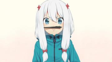 Desktop Wallpaper Sagiri Izumi Face Funny Anime Girl HD Image