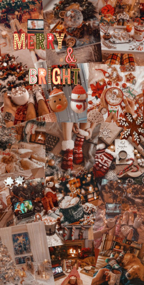 Christmas Collage Aesthetic Ideas Orange