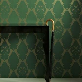 Boxing Hares Green Wallpaper Barneby Gates