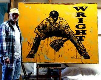 Sports Painting David Wright Ny Mets Baseball