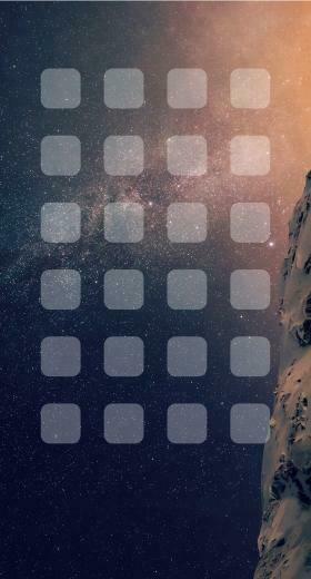Snow Mountain Night Sky Shelf Wallpaper Sc iPhone7plus