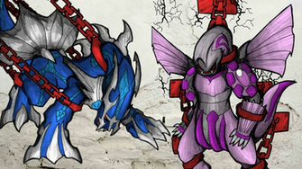 Chained Dialga Palkia Bonus Wallpaper By Lululock71