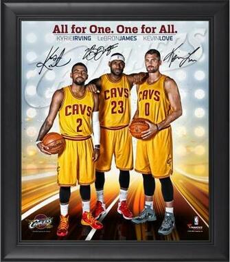 Cavaliers Framed Big Lebron James Kyrie Irving Kevin Love