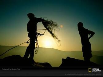Ethiopia Climbers On Ertale Volcano Photo Of The Day Picture