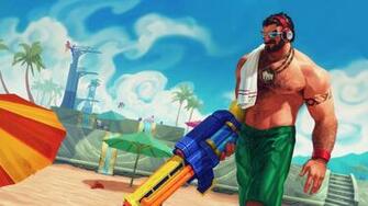 Pool Party Graves League Of Legends Splash Skin HD Wallpaper