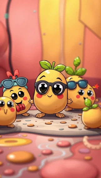Cute Potato Wallpaper
