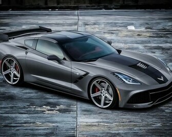 Corvette C7 Stingray Grau Supercar Hintergrundbilder