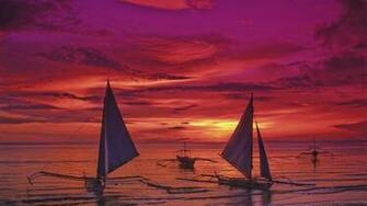 Wallpaper Boracay Philippines Sunset