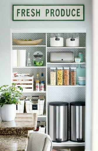 Easy Pantry Faux Wallpaper Makeover Diy Panty