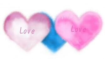 Wallpaper Love Heart Light Pink Blue Mac Imac