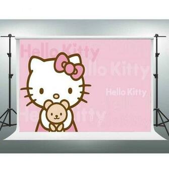 Amazon Gesen Pink Cartoon Backdrop Hellokitty BirtHDay