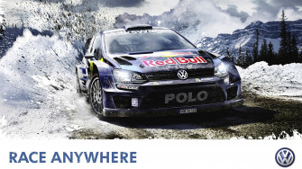 Volkswagen Polo Rally Cars Wrc Vw Snow Mud Video Games Ios Car Vehicle Red Wallpaper