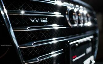 Audi A8 W12 Badge Black Car Wallpaper Background