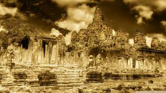 Cambodia Wallpaper The Towers Of Angkor Thom