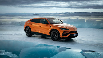 Desktop Wallpaper Orange Lamborghini Urus Off Road HD