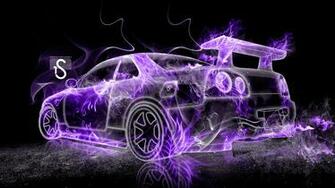 Nissan Skyline Gtr R34 Fire Abstract Car El Tony