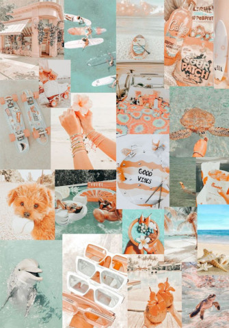 Summer Collage Background Wallpaper