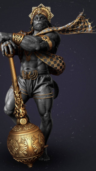 Top Hanuman Art Wallpaper Full HD 4k To Use