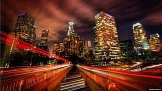 Description Downtown Los Angeles At Night Wallpaper