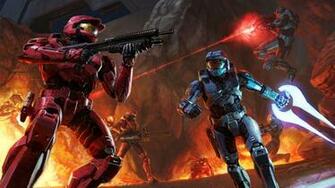 Halo Blue Vs Red Desktop Wallpaper Wallpapercow