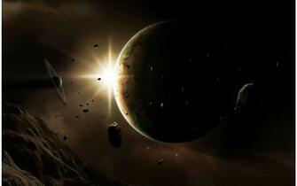 Outer Space Planets Rocks X Close