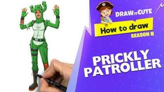 Draw Prickly Patroller Fortnite Season Tutorial