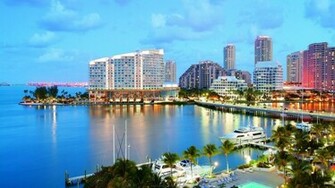 Miami Florida City Beach Ocean Sea Wallpaper