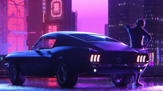 Ford Mustang Retro Vibes 5k Wallpaper HD Artist 4k