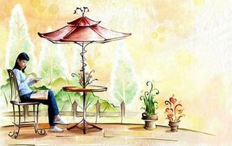 Girl Reading A Book Wallpaper