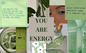 Sage Green Macbook Collage Wallpaper Quotes Book