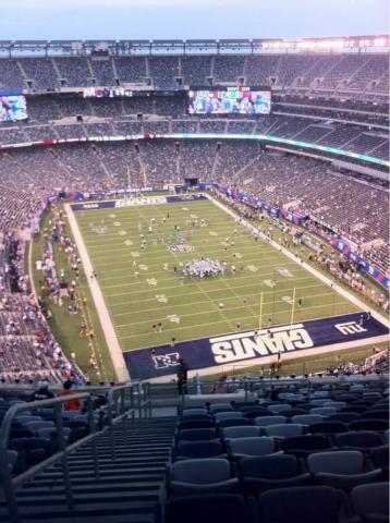 Metlife Stadium Section Row Seat New York Giants Vs