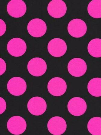 Pink Black Polka Dot Wall Border Decal With White Background