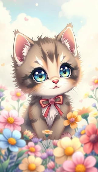 Cute Anime Kitten Wallpaper