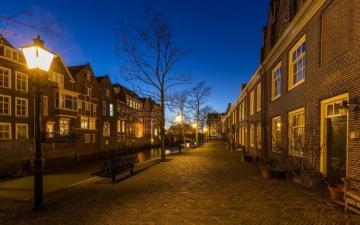 Wallpaper Dordrecht Netherlands Street Evening Lights
