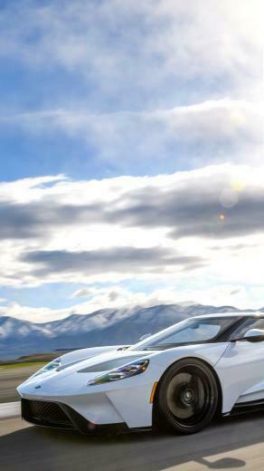 Universal Phone Wallpaper Background White Ford Gt Super Car
