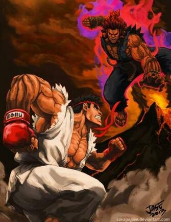 Ryu Vs Akuma By Savagejase