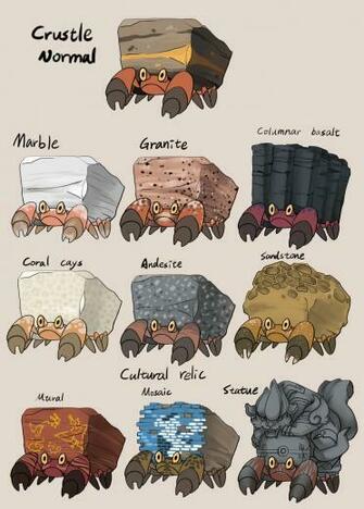 Pokemon Variations Crustle Made Of Different Materials By Iekun