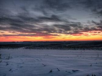 Winter Sunset Nice Show Wallpaper