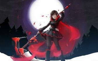 Rwby Ruby Wallpaper Rose Full Moon Snow