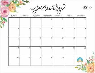 January Calendar For Desktop Printable