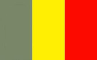 Green Canary Yellow And Candy Apple Red Three Color Background