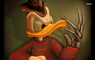 Duck As Freddy Krueger Wallpaper Digital Art
