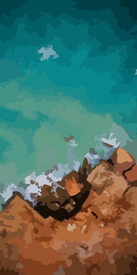 The Calm Current Minimalist Wallpaper Scenery
